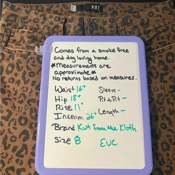 Kut from the Kloth size 8 “Donna” High rise skinny ankle raw edge hem EUC - Picture 5 of 14